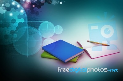 Books And Pencil, Education Concept Stock Image
