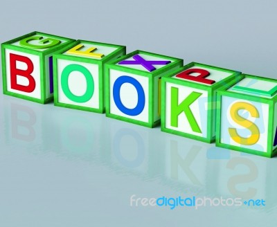 Books Blocks Shows Novels Non-fiction And Reading Stock Image