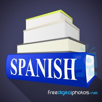 Books Spanish Means Translate To English And Dialect Stock Image