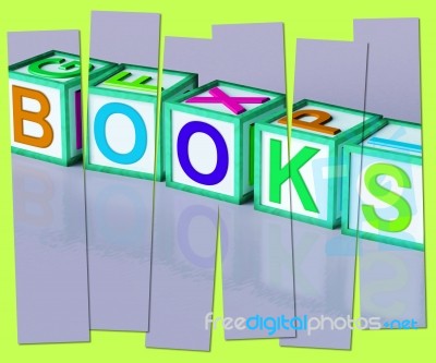Books Word Shows Novels Non-fiction And Reading Stock Image