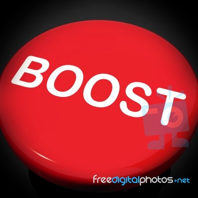 Boost Switch Shows Promote Increase Encourage Stock Image