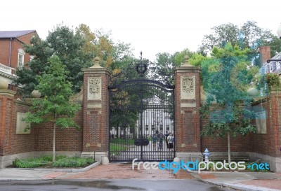 Boston, Usa - Sept 10: The Famous Harvard University In Cambridg… Stock Photo