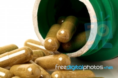 Bottle Of Pills   Stock Photo