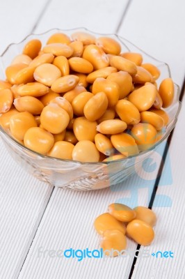 Bowl Of Tasty Lupin Beans Stock Photo