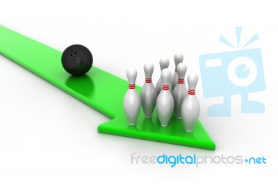 Bowling Ball Target Concept Stock Image