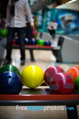 Bowling Scene Stock Photo