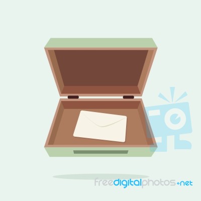 Box And Letter Stock Image