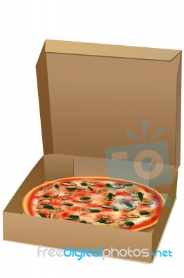 Boxed Pizza Stock Image