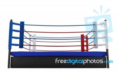 Boxing Ring Isolated On White Background Stock Image
