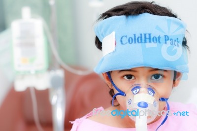 Boy Patient In Hospital Stock Photo