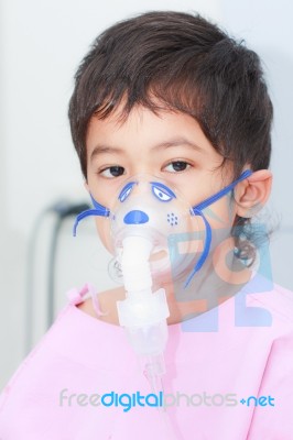 Boy Patient In Hospital Stock Photo