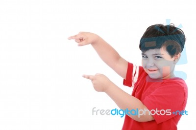 Boy Points At Something Stock Photo Boy Points At Something Stock Photo