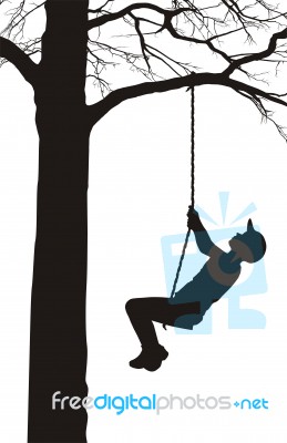 Boy Swings Stock Image
