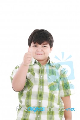 Boy With Thumbs Up Stock Photo
