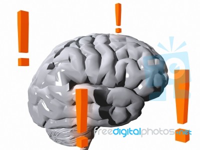 Brain And Interrogation Stock Image