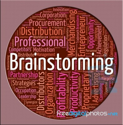 Brainstorming Word Means Put Heads Together And Brainstormed Stock Image