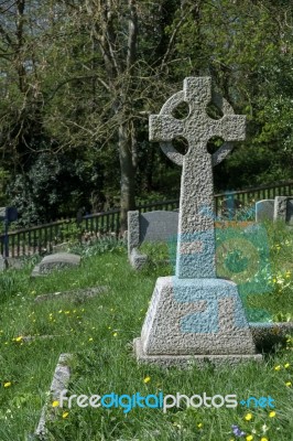 Bramber, West Sussex/uk - April 20 : Stone Cross In St Nicholas Stock Photo