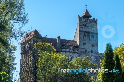 Bran, Transylvania/romania - September 20 : Exterior View Of Dra… Stock Photo