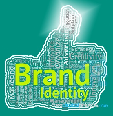 Brand Identity Thumb Indicates Company Id And Design Stock Image
