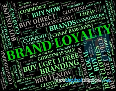 Brand Loyalty Representing Company Identity And Trademarks Stock Image