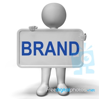 Brand Sign Showing Branding And Company Identity Stock Image