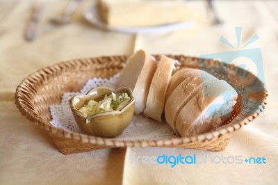 Bread In Basket Stock Photo