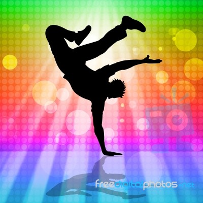 Break Dancing Means Hip Hop And Break-dance Stock Image