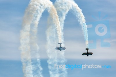 Breitling Wingwalkers At Airbourne Stock Photo