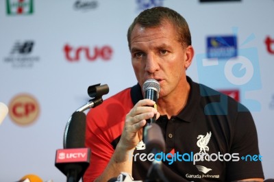 Brendan Rodgers Manager Of Liverpool Stock Photo