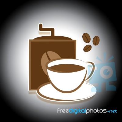 Brewed Coffee Indicates Barista Brewing And Roasted Stock Image