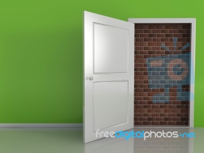 Brick Door Stock Image