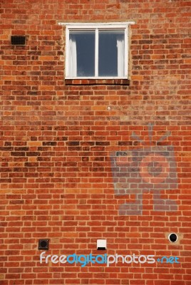Brick Wall Window Stock Photo