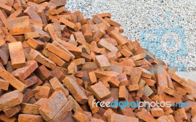 Bricks And Rocks Stock Photo