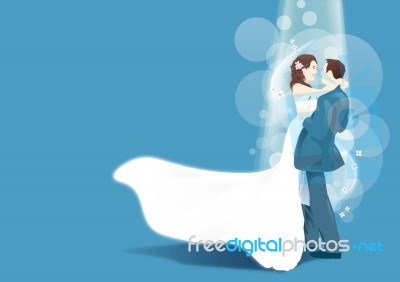 Bride And Groom Dancing Stock Image