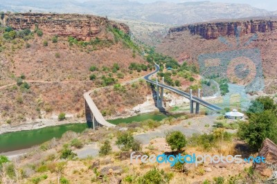 Bridge Over Blue Nile Stock Photo