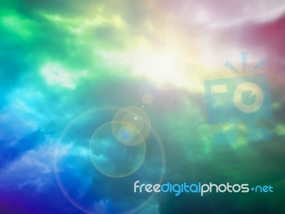 Bright Clouds In The Sky Stock Photo