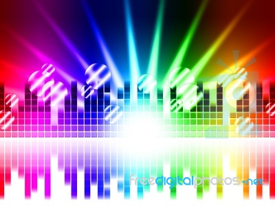 Bright Colors Background Means Rays Frequencies And Balls Stock Image