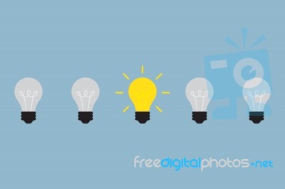 Bright Light Bulb Stock Image