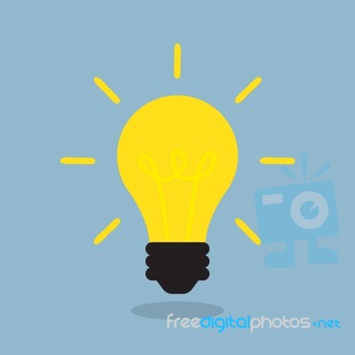 Bright Light Bulb Stock Image