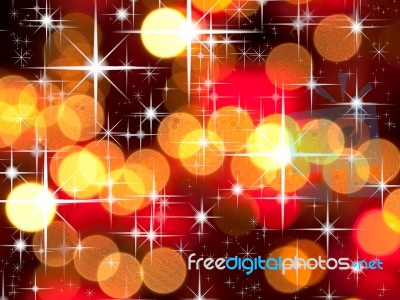 Bright Star And Red Tone Bokeh Stock Image