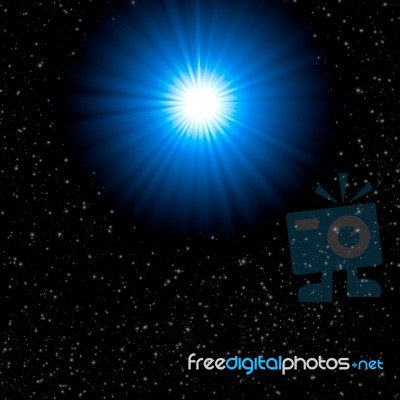 Bright Star On Space Stock Image