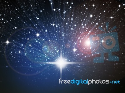 Bright White Star In Space Stock Image