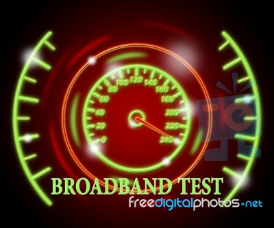 Broadband Test Shows Net Display And Quicker Stock Image