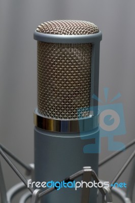 Broadcast Microphone Stock Photo