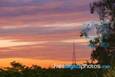 Broadcasting Tower In Queensland Stock Photo