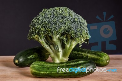 Broccoli And Pickles Stock Photo