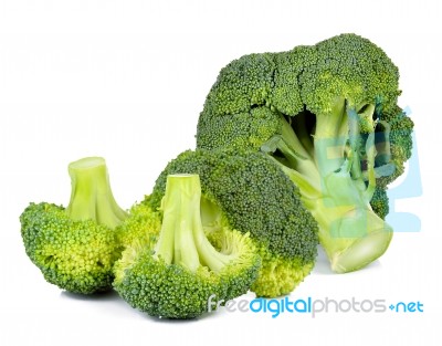 Broccoli Isolated On The White Background Stock Photo Broccoli Isolated On The White Background Stock Photo