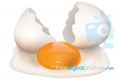 Broken Egg Stock Image