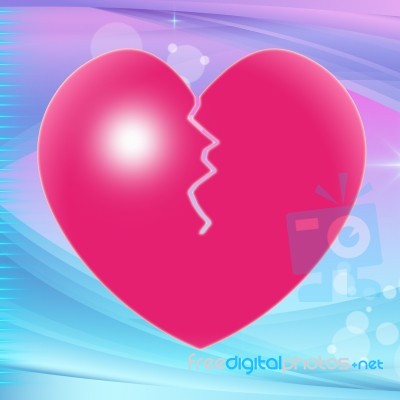 Broken Heart Represents Valentine Day And Broken-heart Stock Image