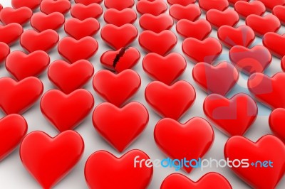 Broken Heart Sign, Loss Of Love Concept Stock Image